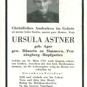 Astner Ursula Geb. Ager